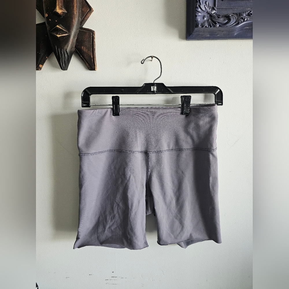 90 Degree By Reflex Women's Gray Bike Yoga Shorts
